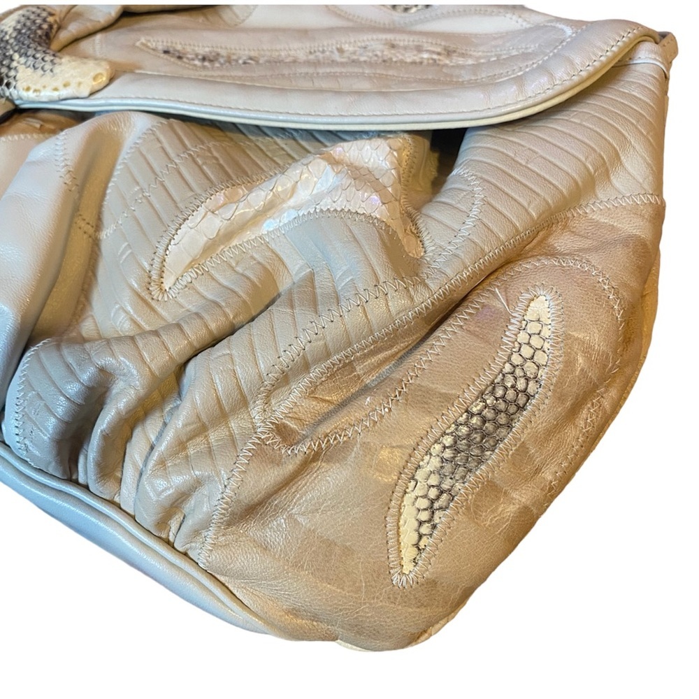 Vintage 1980s Sharif Patchwork Python Snakeskin L… - image 5